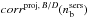 Mathematical equation: \hbox{$corr^{{\rm proj},\,B/D}(n^{{\rm sers}}_{\rm b})$}