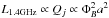 Mathematical equation: \hbox{$L_{\rm 1.4GHz}\propto Q_{j} \propto \Phi_B^2 a^2$}