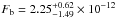 Mathematical equation: \hbox{$ F_{\rm b} = 2.25_{-1.49}^{+0.62} \times 10^{-12}$}