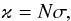 Mathematical equation: \begin{equation} \varkappa=N\sigma, \label{eq: cond_opacity} \end{equation}