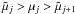 Mathematical equation: \hbox{$\tilde\mu_j>\mu_j>\tilde\mu_{j+1}$}