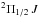 Mathematical equation: \hbox{$^2\Pi_{1/2}\,J$}