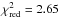 Mathematical equation: \hbox{$\chi^2_{\rm red}=2.65$}