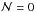Mathematical equation: \hbox{$\mathcal{N} = 0$}