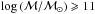Mathematical equation: \hbox{$\log\,(\mathcal{M}/\mathcal{M}_\odot) \geqslant 11$}