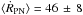 Mathematical equation: \hbox{${\langle\dot{R}_{\rm PN}\rangle = 46\,\pm\, 8}$}