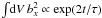 Mathematical equation: \hbox{$\int\!\dif V\, b_x^2 \propto \exp(2t/\tau)$}
