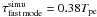 Mathematical equation: \hbox{$\tau^\mathrm{simu}_{\rm fast\,mode} = 0.38T_{\rm pe}$}