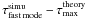 Mathematical equation: \hbox{$\tau^\mathrm{simu}_{\rm fast\,mode} - \tau^\mathrm{theory}_{\rm max}$}