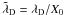 Mathematical equation: \hbox{$\tilde{\lambda}_{\rm D} = \lambda_{\rm D}/X_0$}