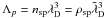 Mathematical equation: \hbox{$\Lambda_p = n_{\rm sp}\lambda_{\rm D}^3 = \rho_{\rm sp}\tilde{\lambda}_{\rm D}^3$}