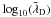 Mathematical equation: \hbox{$\log_{10}(\tilde{\lambda}_{\rm D})$}