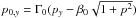 Mathematical equation: \hbox{$p_{0,y} = \Gamma_0(p_y-\beta_0\sqrt{1+p^2})$}