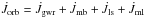 Mathematical equation: \hbox{$\dot{J}_{\rm orb}=\dot{J}_{\rm gwr}+\dot{J}_{\rm mb}+\dot{J}_{\rm ls}+\dot{J}_{\rm ml}$}