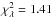 Mathematical equation: \hbox{$\chi_{\lambda}^2 = 1.41$}