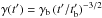 Mathematical equation: \hbox{$\gamma(t')=\gamma_{\rm b}\,(t'/t'_{\rm b})^{-3/2}$}