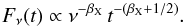 Mathematical equation: \appendix \setcounter{section}{2} \begin{equation} F_\nu(t)\propto \nu^{-\beta_{\rm X}}\,t^{-(\beta_{\rm X}+1/2)}. \label{latefnu} \end{equation}
