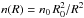 Mathematical equation: \hbox{$n(R)= n_0\,R_0^2/R^2$}