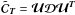Mathematical equation: \hbox{$\tilde{\Cb}_{\Tb} = \Ub \Db \Ub^{\Tb}$}