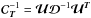 Mathematical equation: \hbox{${\Cb}_{\Tb}^{-1} = \Ub {\Db}^{-1} {\Ub}^{\Tb}$}