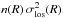 Mathematical equation: \hbox{$n(R) \, \slos^2(R)$}