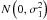 Mathematical equation: \hbox{$N\left( 0,\sigma _{1}^{2}\right) $}