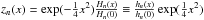 Mathematical equation: \hbox{$z_{n}(x)=\exp (-\frac{1}{4}x^{2})\frac{H_{n}(x)}{H_{n}(0)} \equiv \frac{h_{n}(x)}{h_{n}(0)}\exp (\frac{1}{4}x^{2})$}