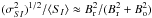 Mathematical equation: \hbox{$(\sigma^{2}_{SI})^{1/2}/\langle S_I\rangle \approx B_{\rm r}^2/(B_{\rm r}^2+B_{\rm o}^2)$}