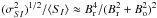 Mathematical equation: \hbox{$(\sigma^{2}_{SI})^{1/2}/\langle S_I\rangle \approx B_{\rm r}^4/(B_{\rm r}^2+B_{\rm o}^2)^2$}