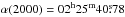 Mathematical equation: \hbox{$\alpha(2000) = 02^{\rm h}25^{\rm m}40\fs78$}