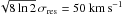 Mathematical equation: \hbox{$\sqrt{8\ln2}\,\sigma_\mathrm{res}=50~\mathrm{km\,s}^{-1}$}