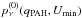 Mathematical equation: \hbox{$p_\nu^{(0)}(q_{\rm PAH}, U_{\rm min})$}