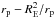 Mathematical equation: \hbox{$r_{\rm p} - R_{\rm E}^{2}/r_{\rm p}$}