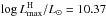 \hbox{${\log{L^{\rm H}_{\max}/L_{\odot}}} = 10.37$}