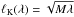 \hbox{$\ell_{\rm K}(\lambda)=\sqrt{M \lambda}$}
