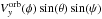 \hbox{$V^{\rm orb}_{y}(\phi)\,{\rm sin}(\theta)\,{\rm sin}(\psi)$}
