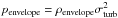 \hbox{$p_{\rm envelope}=\rho_{\rm envelope}\sigma_{\rm turb}^2$}