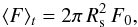 \appendix \setcounter{section}{1} \begin{equation} \langle F \rangle_t = 2 \pi \, R_{\rm s}^2 \, F_0 , \label{F_mean} \end{equation}