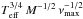 \hbox{$\teff^{3/4}\, M^{-1/2} \,\numax^{-1/2}$}