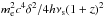 Mathematical equation: \hbox{$m_\mathrm{e}^2c^4\delta^2/4h\nu_\mathrm{s}(1+z)^2$}