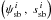 \hbox{$\left(\psi_\trm{sb}^{\,i}\,,\ s_\trm{sb}^{\,i}\right)$}