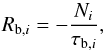 \begin{equation} R_{\trm{b},i} = -\frac{N_i}{\tau_{\trm{b},i}}, \label{eq:rbi} \end{equation}
