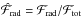 \hbox{$\hat{\mathcal{F}}_\trm{rad} = \mathcal{F}_\trm{rad}/\mathcal{F}_\trm{tot}$}