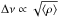 Mathematical equation: \hbox{$\Delta \nu \propto \sqrt{\langle \rho\rangle}$}