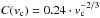 \hbox{$C(v_{\rm c}) = 0.24 \cdot v_{\rm c}^{-2/3}$}