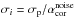 \hbox{$\sigma_i = \sigma_{\rm p}/\alpha_{\rm cor}^{\rm noise}$}