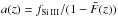 \hbox{$a(z) = f_ {\rm{Si\,III}}/ (1-\bar{F}(z))$}