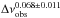 \hbox{$\Dnuobs^{0.068\pm0.011}$}