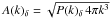 \hbox{$A(k)_\delta=\sqrt{P(k)_\delta\,4\pi k^3}$}