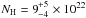 \hbox{$N_{\rm H} = 9\!{+5 \atop -4}\times 10^{22}$}